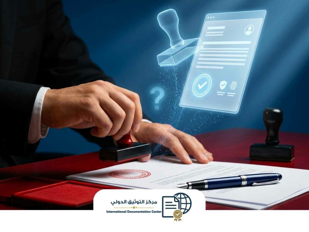 هل يمكن توثيق مستند إلكتروني بالأبوستيل؟